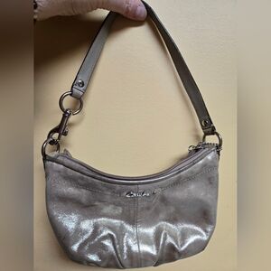 Coach Handbag Small Chic Muted Gold Metalic